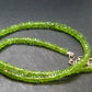 Gem Olivine Peridot Rondelle Beads Necklace From Pakistan - 17"