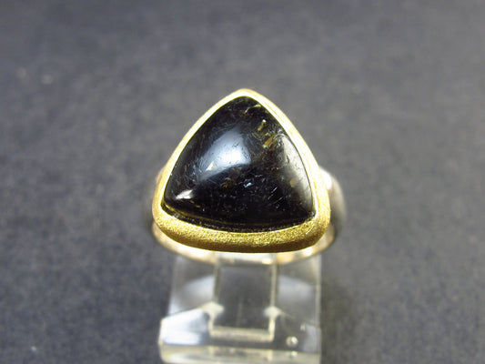 Nuumite Nuummite Sterling Silver Ring from Greenland - Size 6.5 - 5.86 Grams