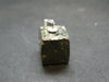 Perfect Pyrite Cube Silver Pendant from Spain - 0.7"