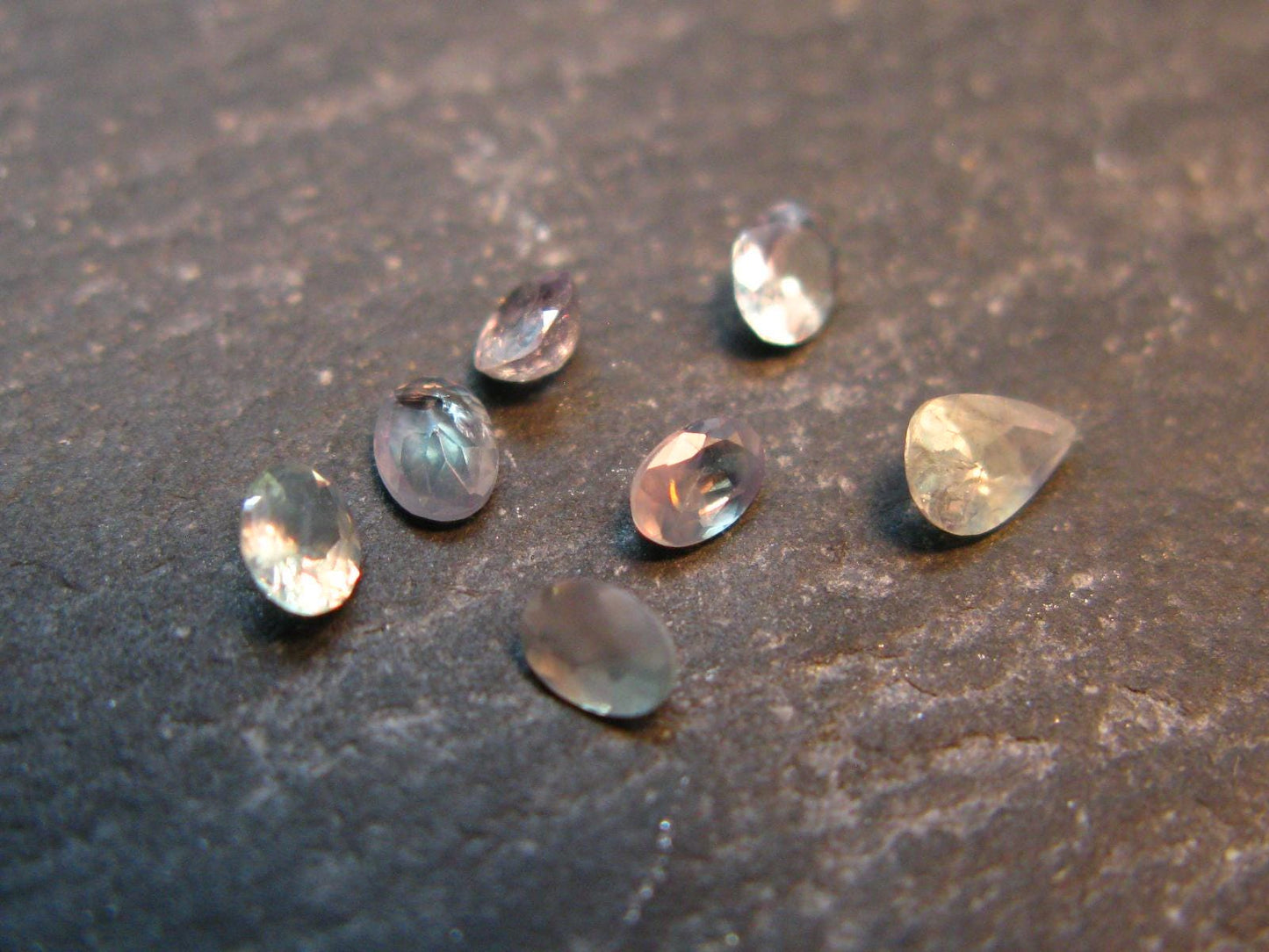 Lot of 7 Alexandrite Chrysoberyl Cut Facetted Gems From Russia - 1.03 Carats Combined