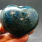 Neon Blue Apatite Tumbled Heart from Madagascar - 109.08 Grams - 1.8"