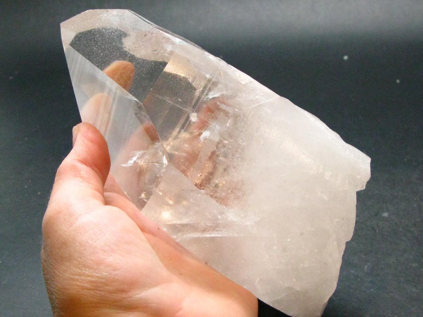 Record Keeper Lemurian Seed Quartz Crystal From Brazil - 5.5"