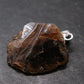 Rare Axinite Crystal Silver Pendant From Russia - 1.0" - 3.35 Grams