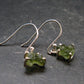 Moldavite Tektite Silver Earrings from Czech Republic - 2.05 Grams
