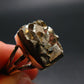 Large Raw Pyrite Silver Ring From Peru - 7.33 Grams - Size 8