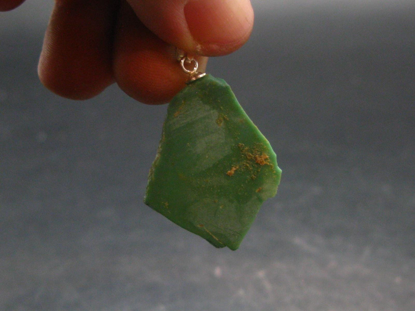 Rare Variscite Sterling Silver Pendant From Utah - 1.3" - 2.5 Grams