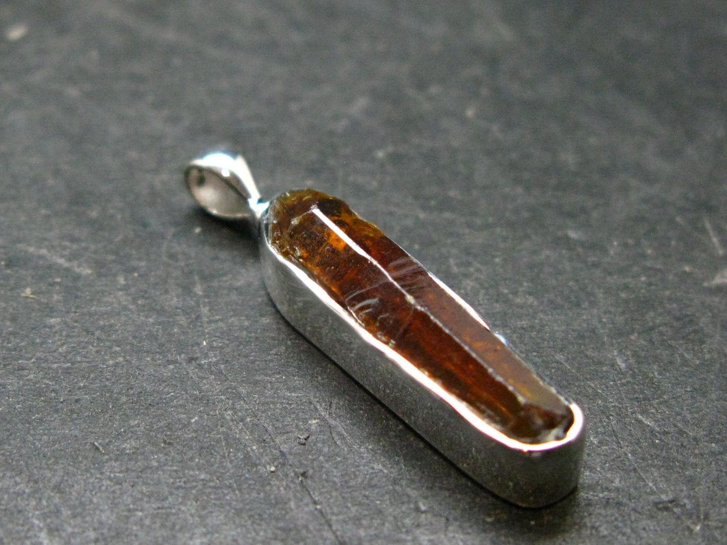 Zincite Zinkite Crystal 925 Silver Pendant From Poland - 1.1" - 2.73 Grams