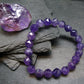 Amethyst Genuine Bracelet ~ 7 Inches ~ 9mm Facetted Beads
