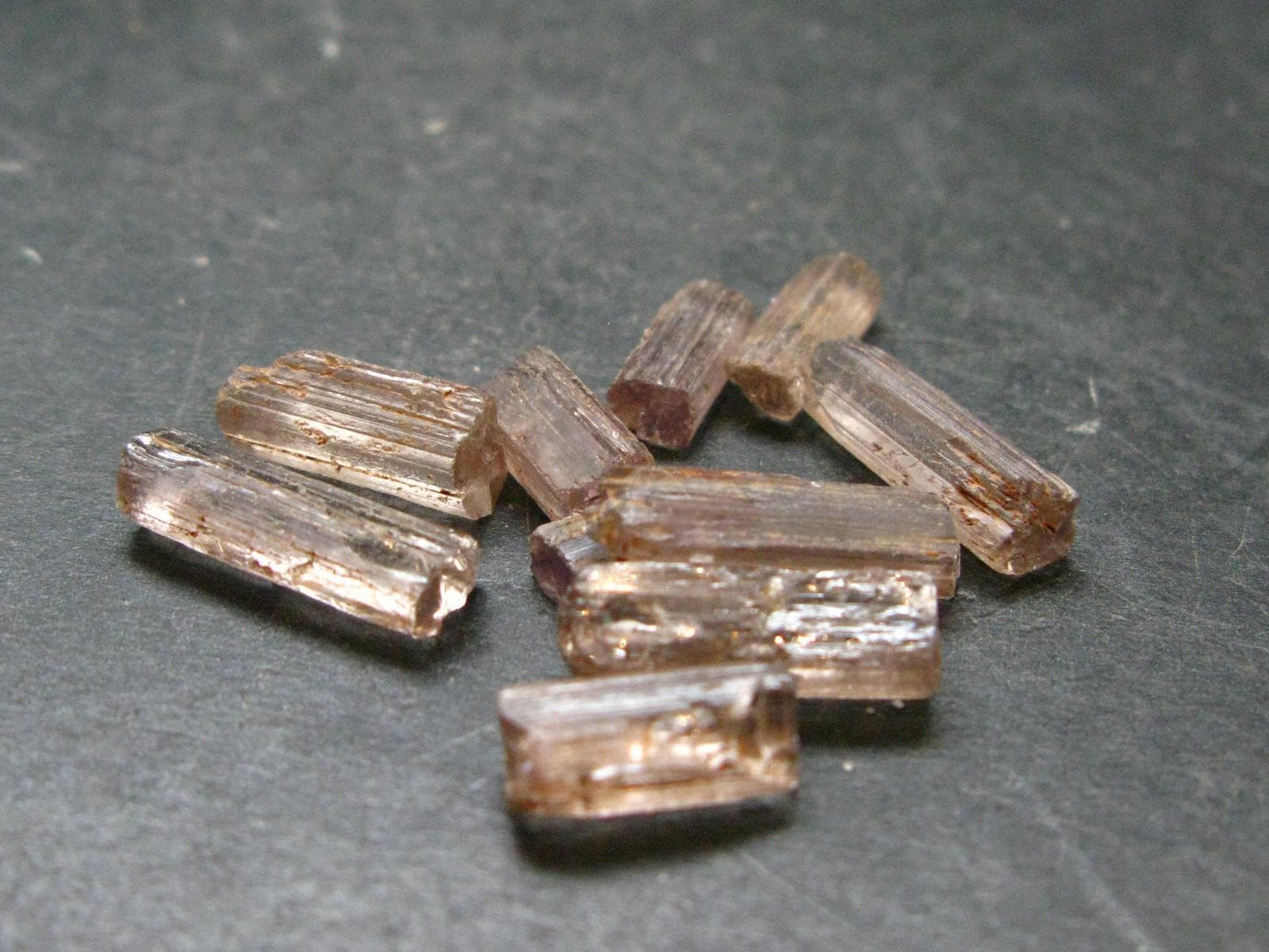 Lot of 10 Purple Scapolite Crystals from Afghanistan - 5.36 Grams