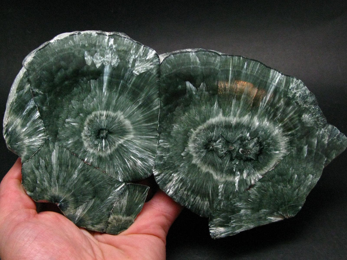 Nice Polished Seraphinite Clinochlore Stalactite Slab From Russia - 8.6" - 490 Grams