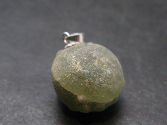 Complete Prehnite Sterling Silver Pendant from Mali - 0.9" - 6.47 Grams