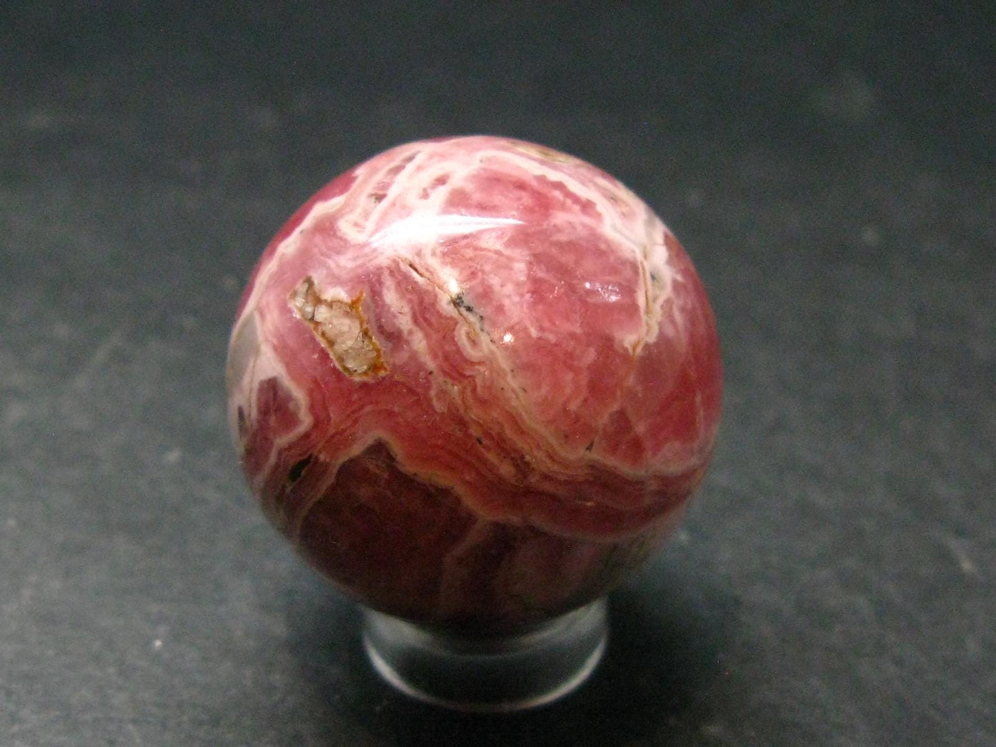 Rhodochrosite Sphere Ball from Argentina - 1.2" - 47.92 Grams