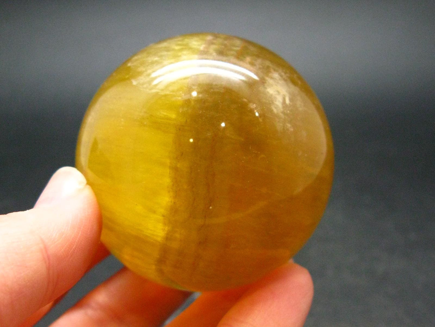 Yellow Fluorite Crystal Sphere From China - 2.0" - 244.93 Grams