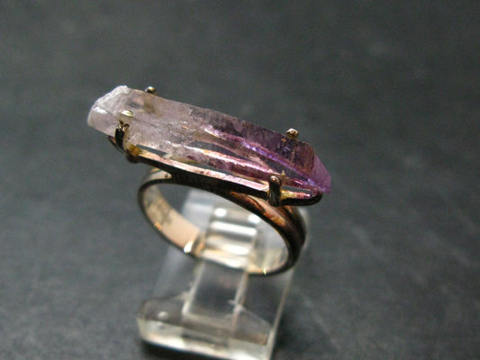 Vera Cruz Amethyst Silver Ring From Mexico - Size 7 - 4.42 Grams