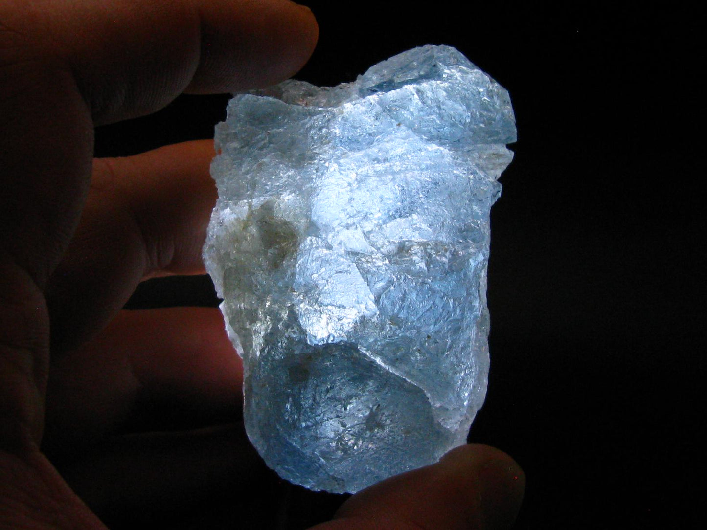 Gem Aquamarine Etched Crystal Blue Beryl From Brazil - 106.59 Grams - 2.7"