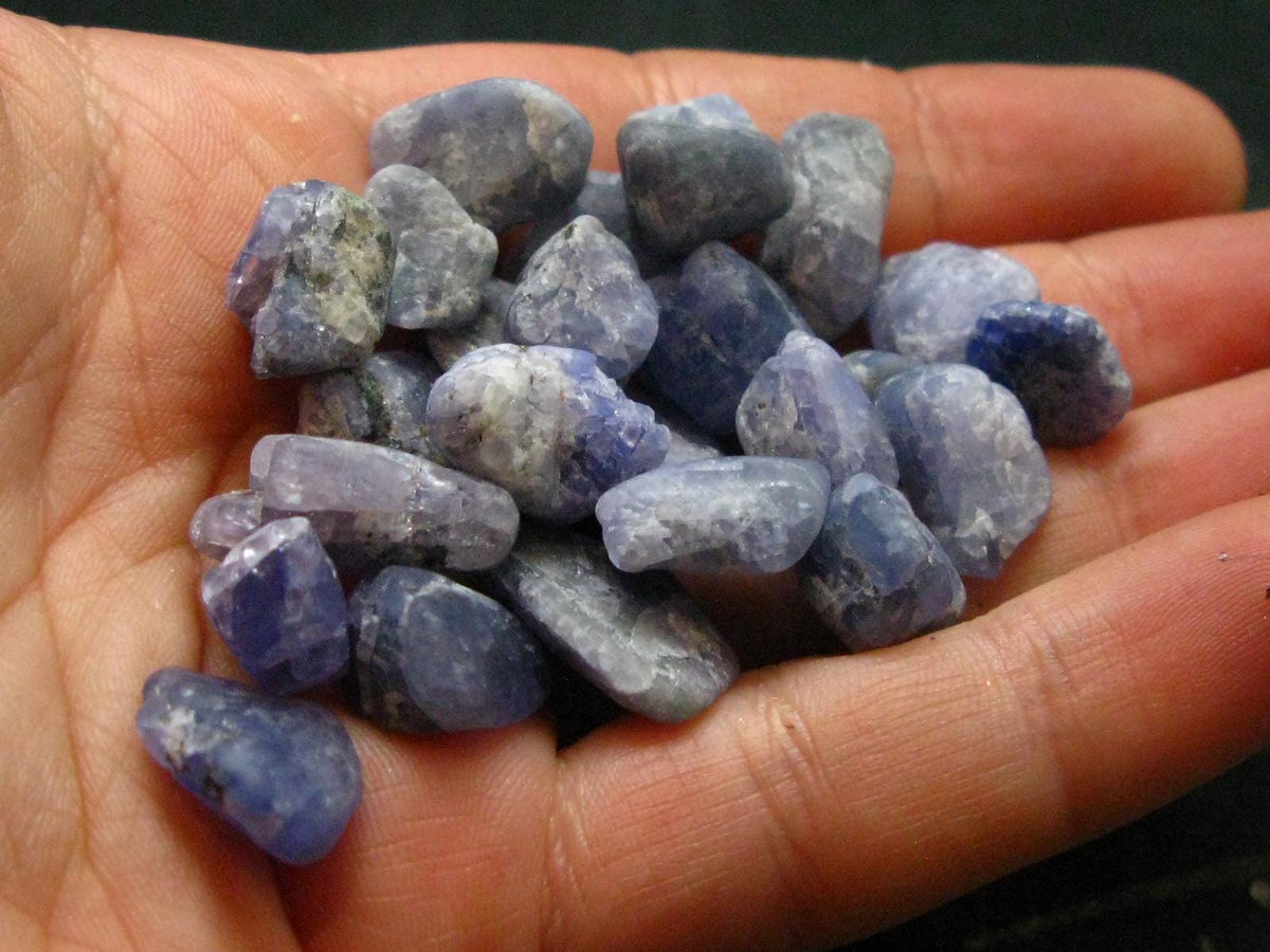 Lot of 25 Gem Tanzanite Zoisite Tumbled Pieces From Tanzania - 30.63 Grams