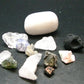 Synergy 12 Set Phenakite Moldavite Natrolite Petalite Danburite Tektite Scolecite Herderite Tanzanite Brookite 43.12 Gr