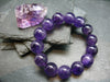 Amethyst Genuine Bracelet ~ 7 Inches ~ 14mm Round Beads