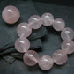 Rose Quartz Genuine Bracelet ~ 7 Inches ~ 22mm Round Beads