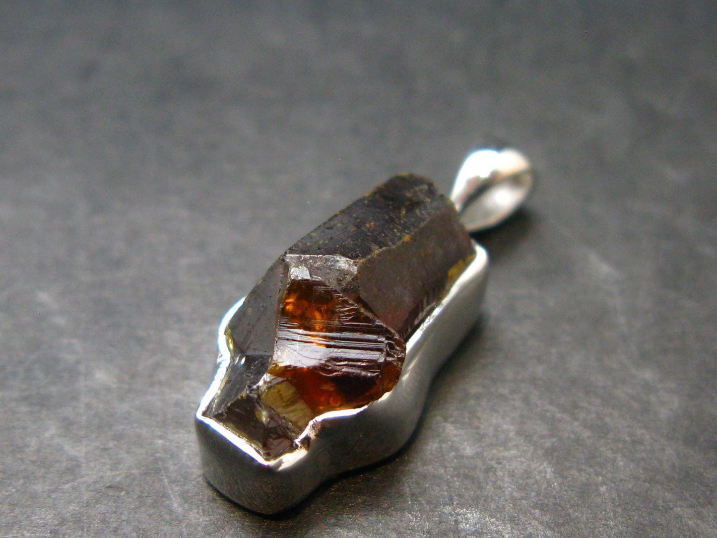 Zincite Zinkite Crystal 925 Silver Pendant From Poland - 0.9" - 3.60 Grams