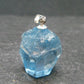 Natural Blue Topaz Crystal Silver Pendant From Russia - 0.9" - 26.45 Carats