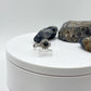 Blue Sapphire Halo Ring: Sterling Silver September Birthstone, Size 6