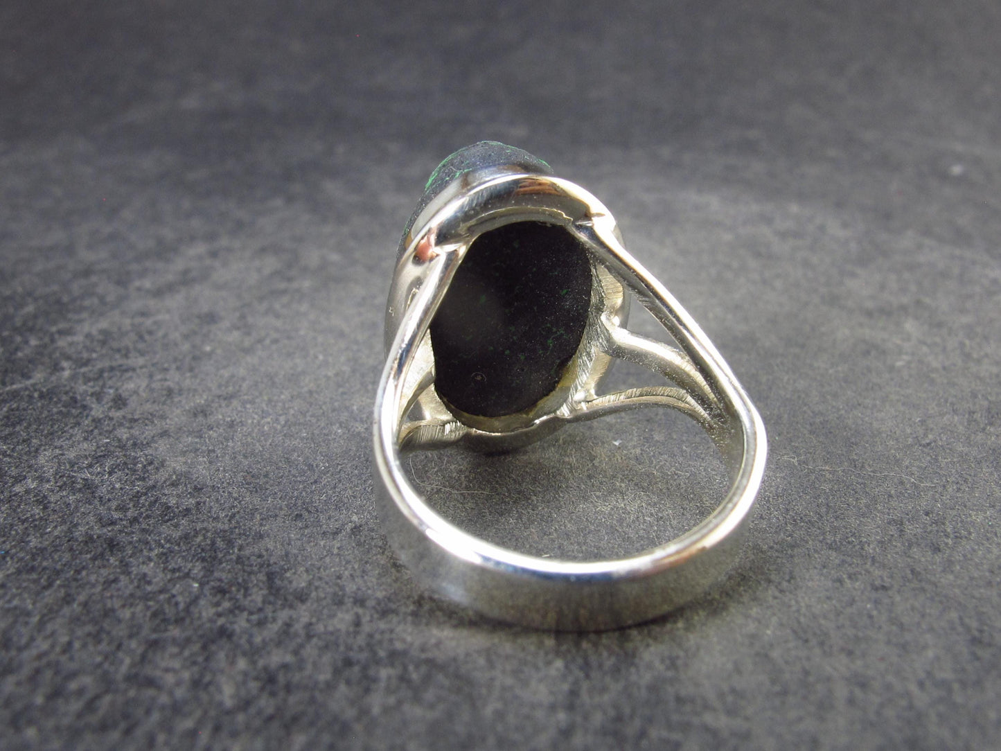 Uvarovite (Green Chromium Garnet) Cluster Silver Ring from Russia - Size 5.5 - 6.41 Grams