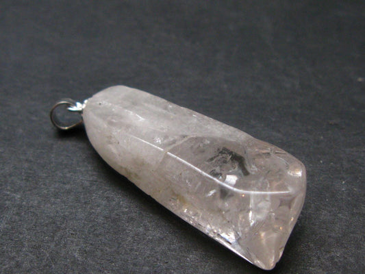 Nice Terminated Danburite Crystal Silver Pendant from Mexico - 1.6" - 7.11 Grams