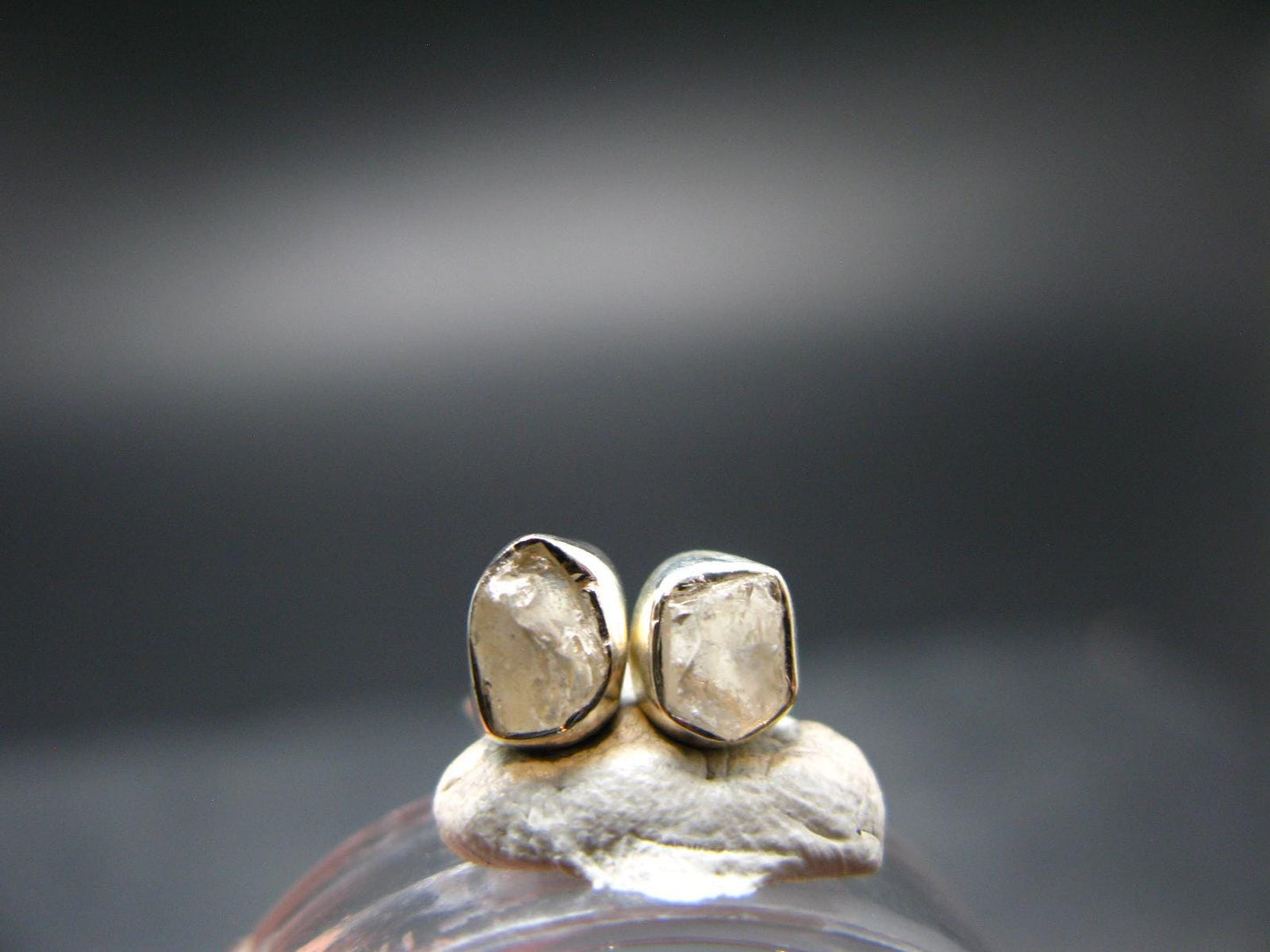 Phenakite Phenacite Silver Stud Earrings From Nigeria - 1.0 Grams