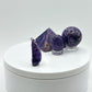 Charoite Sterling Silver Pendant – Curved Teardrop - 5.02 Grams