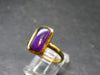 Sugilite Silver Gold Plated Ring From South Africa - 3.55 Grams - Size 8.25