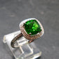 Helenite Gaia Stone Gem Sterling Silver Ring From Washington - Size 7 - 2.56 Carats