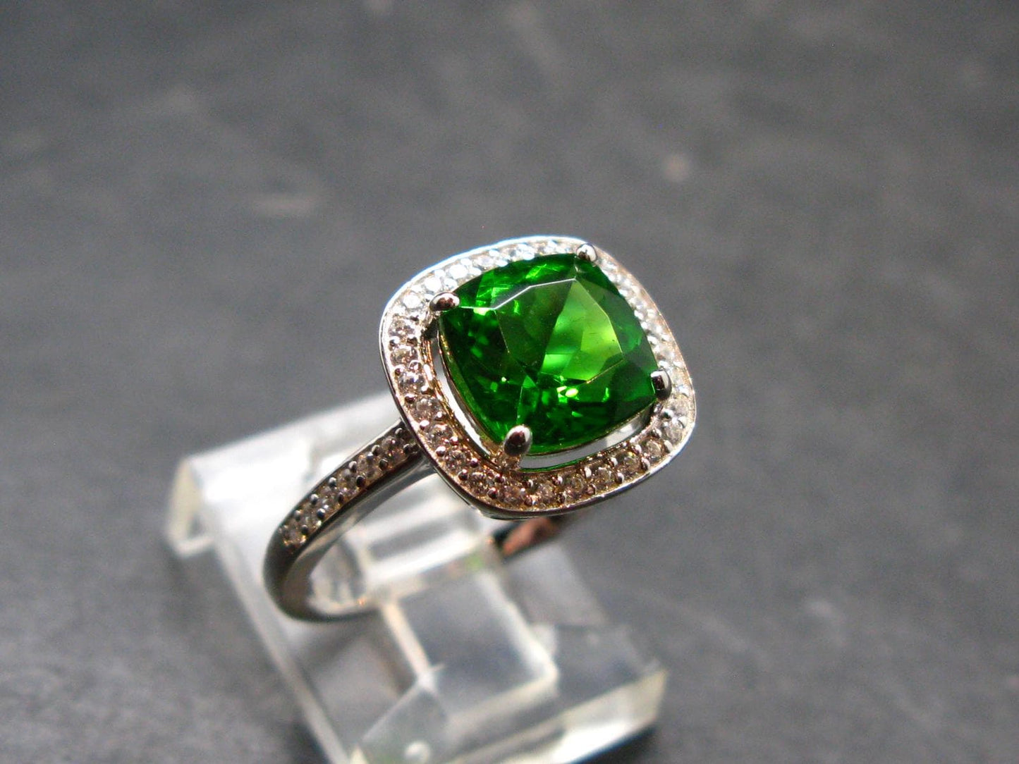 Helenite Gaia Stone Gem Sterling Silver Ring From Washington - Size 7 - 2.56 Carats