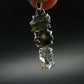 Moldavite Herkimer Meteorite Sterling Silver |Pendant From Czech Republic - 1.4" - 3.65 Grams