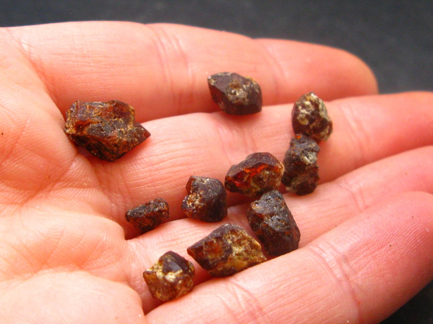 Rare lot of 10 Clinohumite crystals from Afghanistan - 4.67 Grams