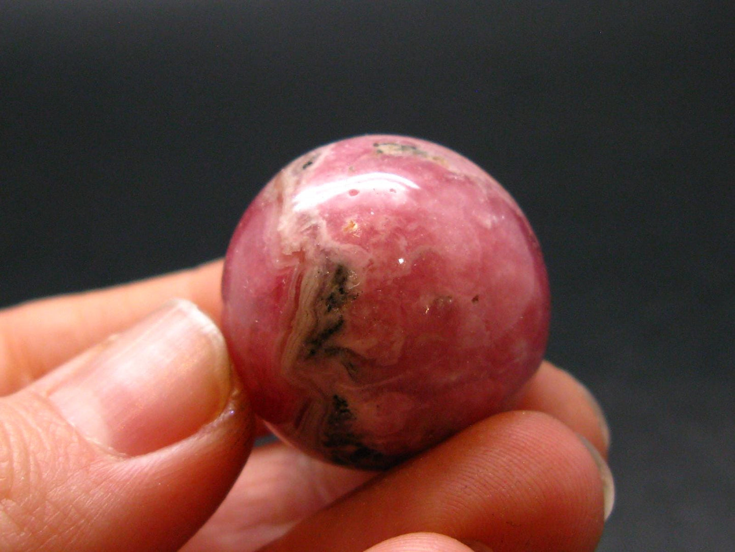 Rhodochrosite Sphere Ball from Argentina - 0.9" - 26.50 Grams