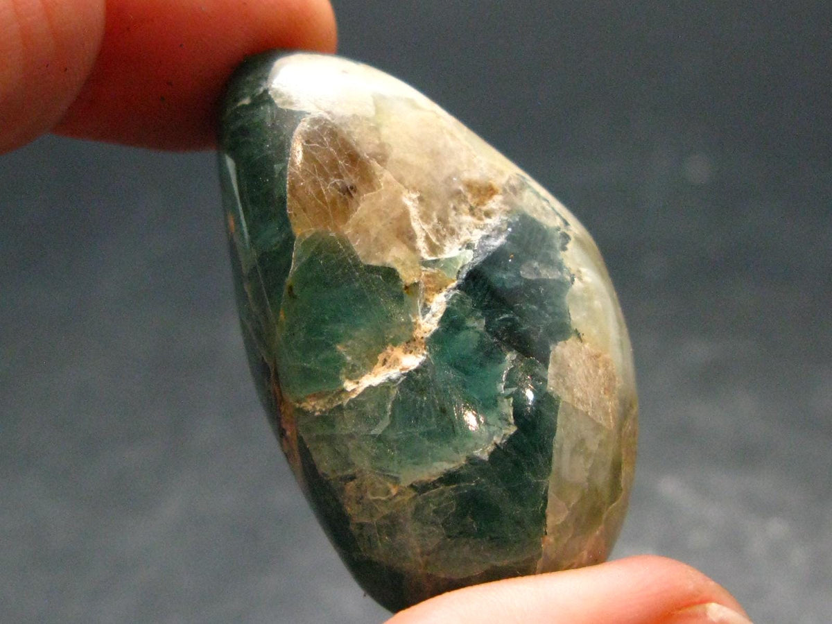 Extremely Rare Tumbled Grandidierite Stone From Madagascar - 1.6" - 29.38 Grams