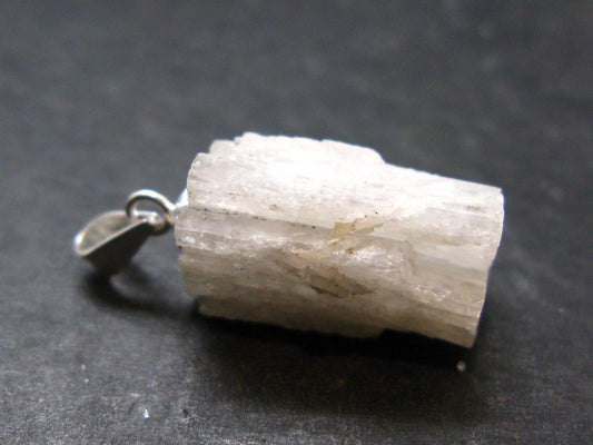 Rare Hambergite Crystal Silver Pendant From Afghanistan - 0.8" - 2.25 Grams