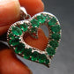 Emerald Silver Pendant 2.98 Carats Total Weight Of Stoned From Colombia - 0.84 Carats