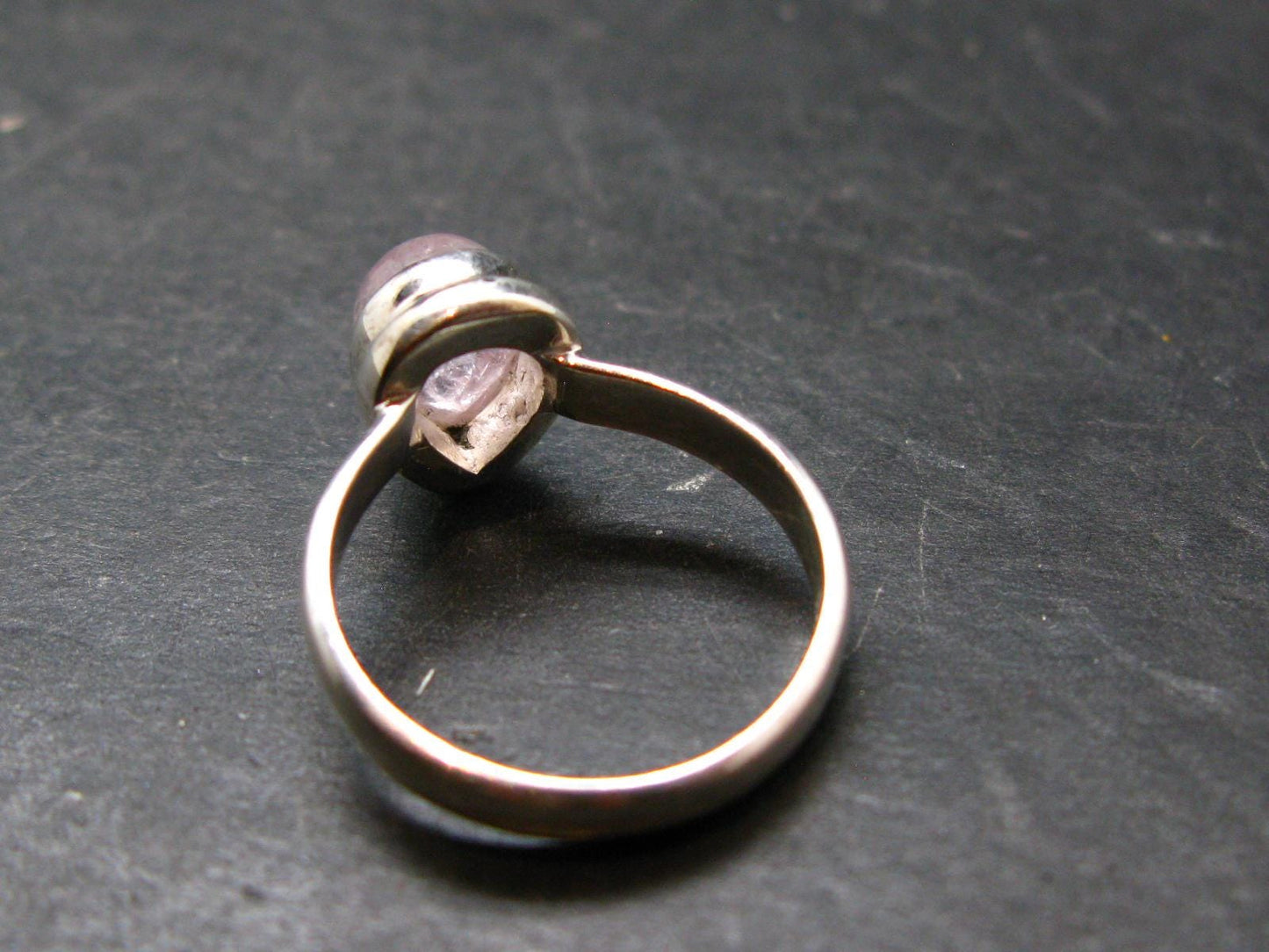 Pink Beryl!! Amazing Natural Morganite Silver Ring From Brazil - Size 6 - 3.3 Grams
