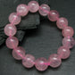 Rose Quartz Genuine Bracelet ~ 7 Inches ~ 14mm Round Beads