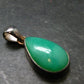Rich Green Chrysoprase Silver Pendant From Australia - 1.2" - 4.0 Grams
