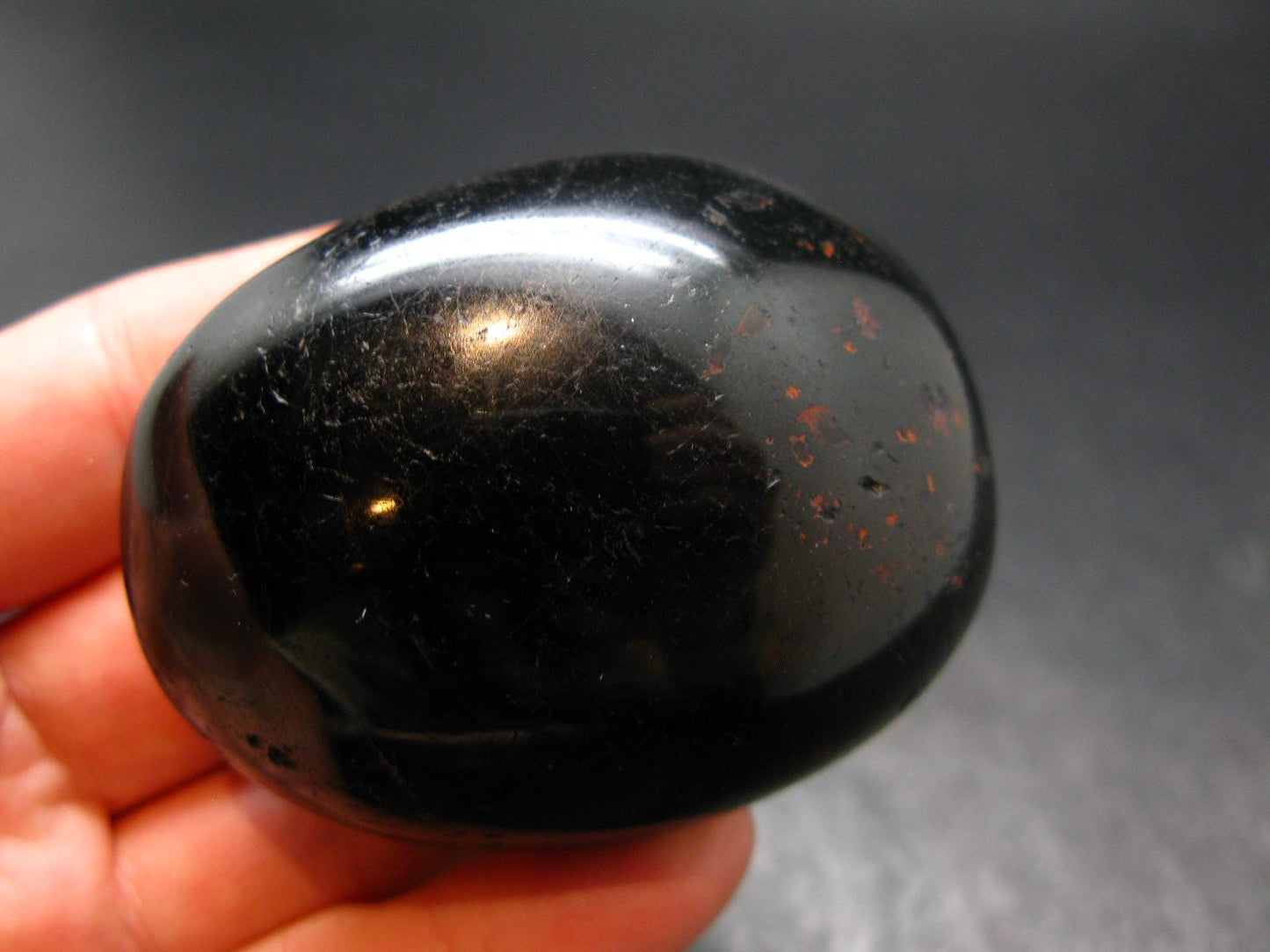 Fine Black Tourmaline Tumbled Stone From Namibia - 2.2"