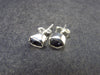 Black Tourmaline Schorl Crystal Stud Earrings In Sterling Silver From Brazil