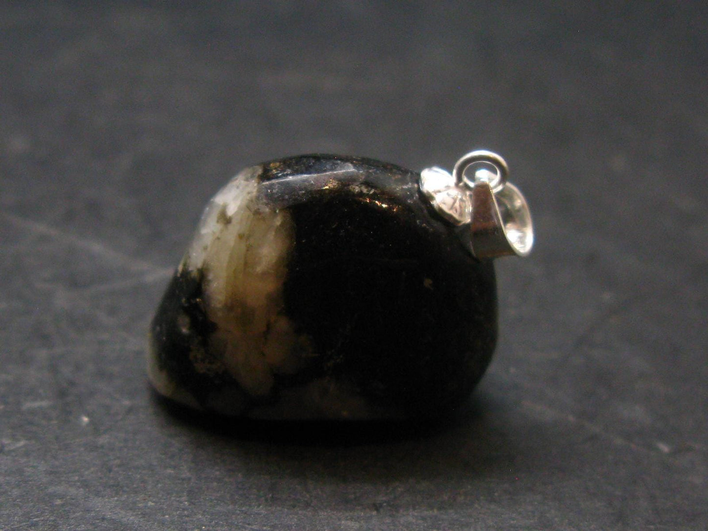 Phenakite Phenacite Tumbled Silver Pendant from Russia - 1.1" - 6.11 Grams