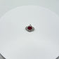Ruby Flower Pendant | Sterling Silver, Cubic Zirconia, July Birthstone