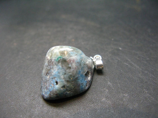 Shattuckite Silver Pendant from Namibia - 1.1" - 5.90 Grams