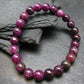 Ruby Genuine Bracelet ~ 7 Inches ~ 8mm Round Beads