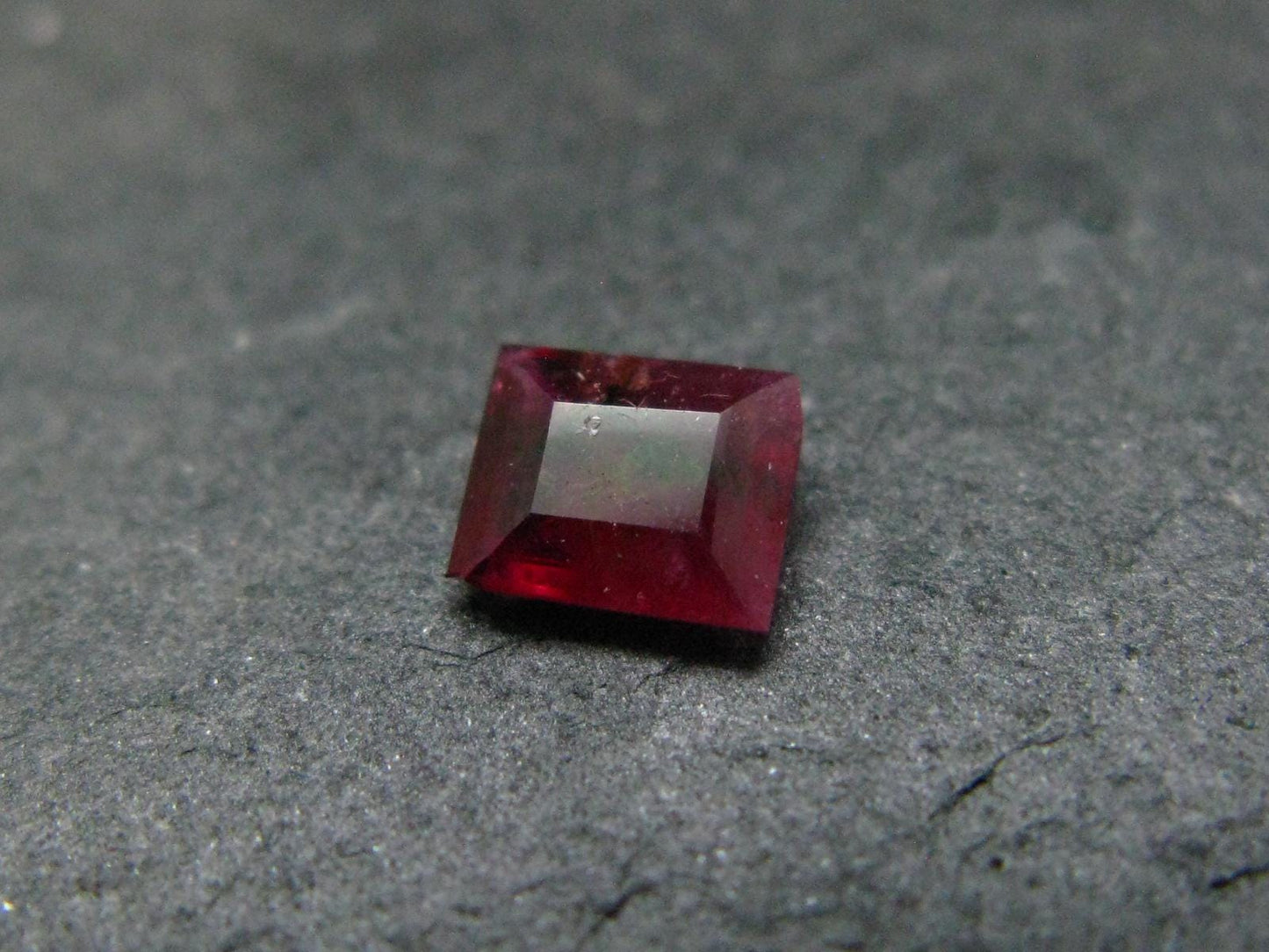 Beautiful Rare Gem Bixbite Red Beryl Emerald Cut Stone From Utah USA - 0.33 Carats - 5x4mm