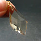 Natural Unheated Citrine Sterling Silver Gold Plated Pendant from Zambia - 1.5" - 4.44 Grams